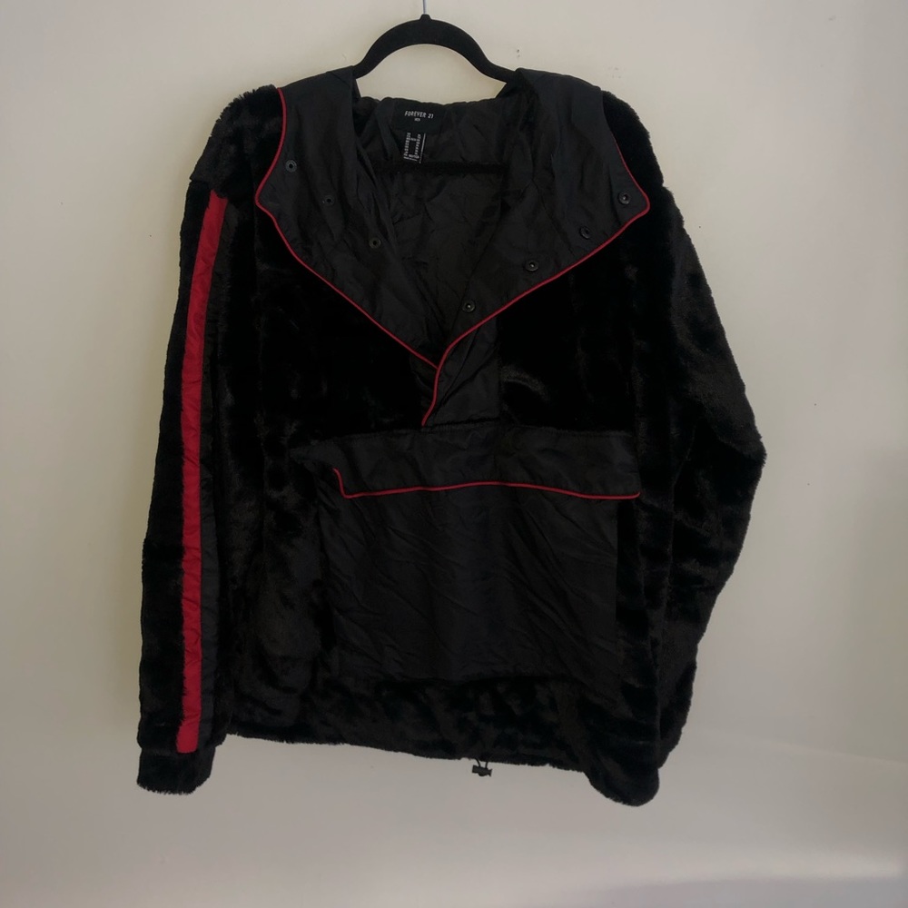 Black Fake Fur Jacket